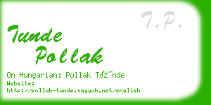 tunde pollak business card